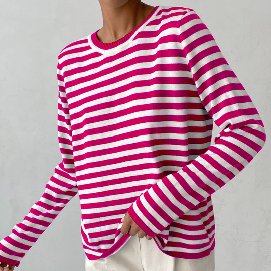 Women's Striped Long Sleeve Top