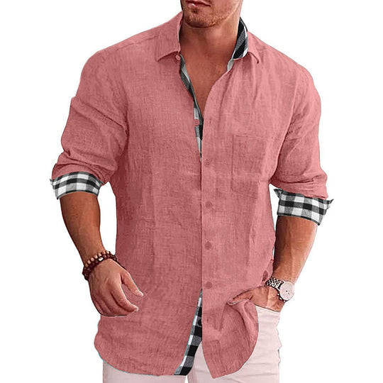 Men's Checkered Sleeve Top