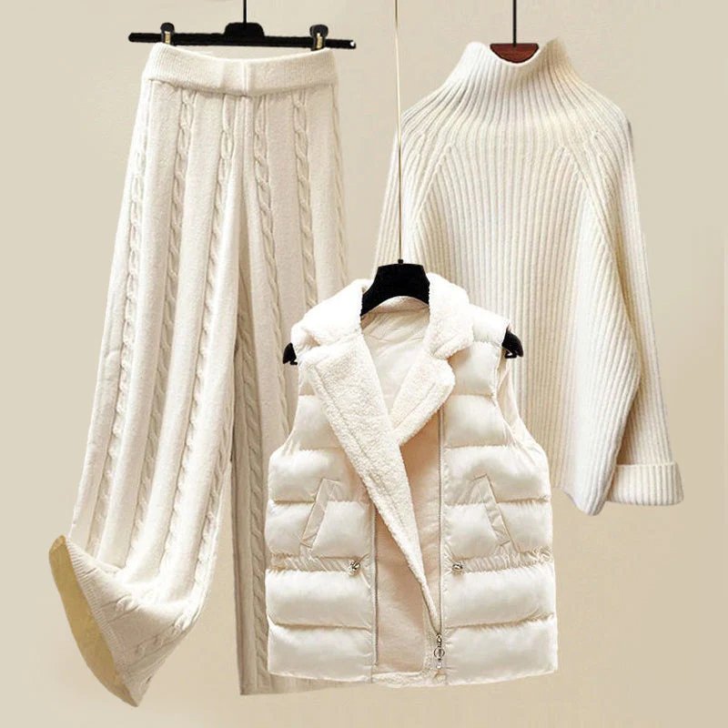 Monica | Sleeveless Turtleneck Three-Piece Set