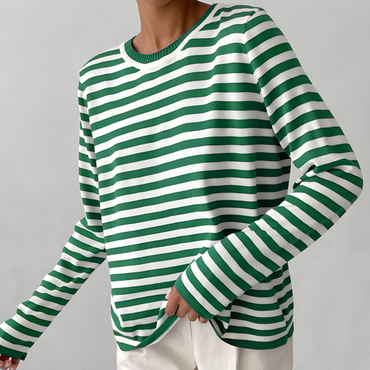 Women's Striped Long Sleeve Top