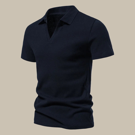 Men's Open Collar Short Sleeve Polo Shirt