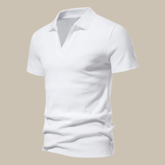 Men's Open Collar Short Sleeve Polo Shirt