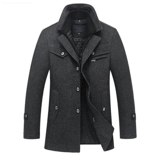 Men's Zipper Buttons Coat