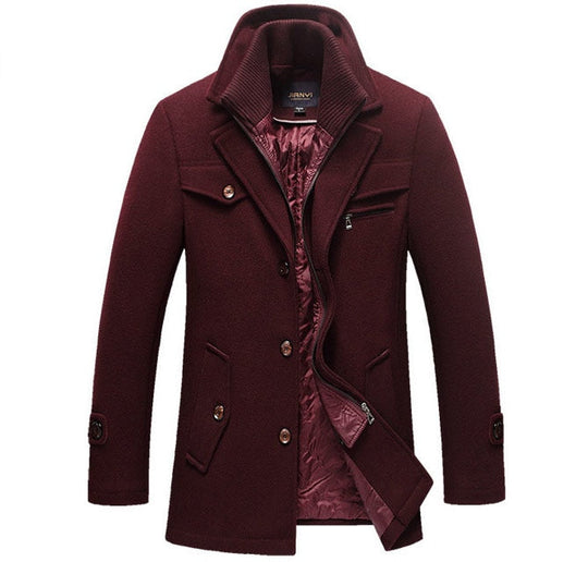 Men's Zipper Buttons Coat