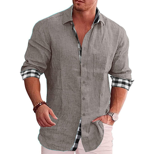 Men's Checkered Sleeve Top